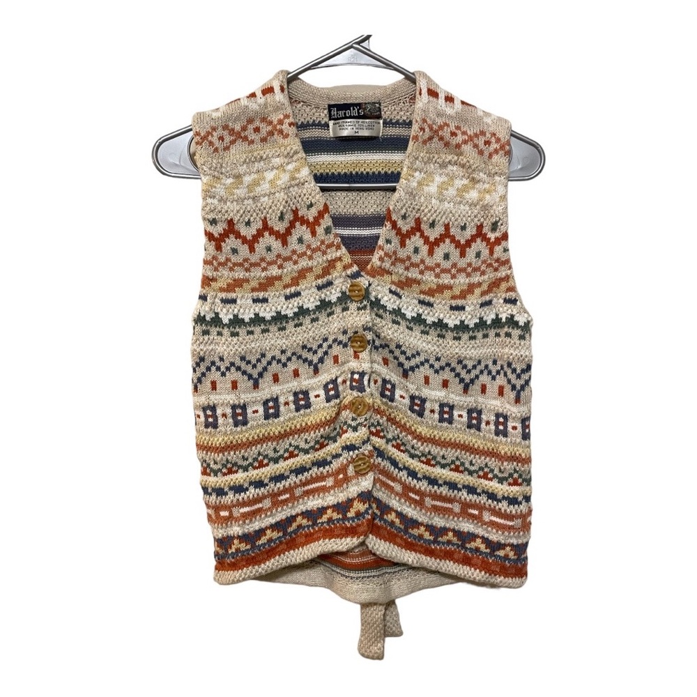 Vintage Aztec knit vest by Harold’s